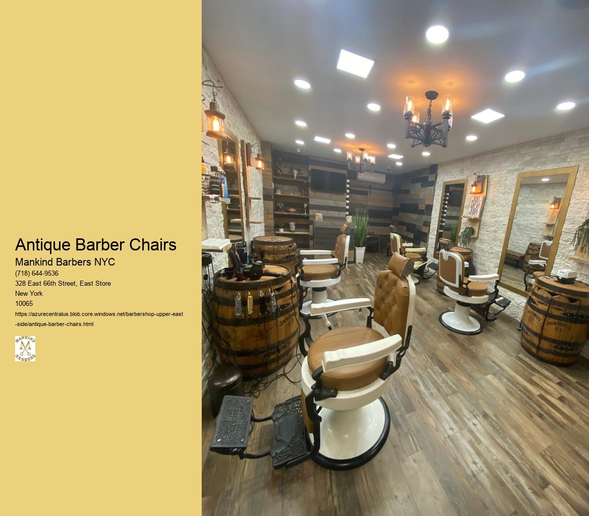 What are the typical materials used in the construction of antique barber chairs?