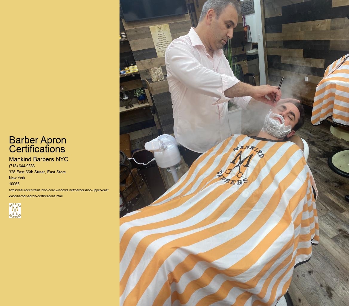 Are there any industry-specific regulations or standards that dictate the design and material of a barber apron?