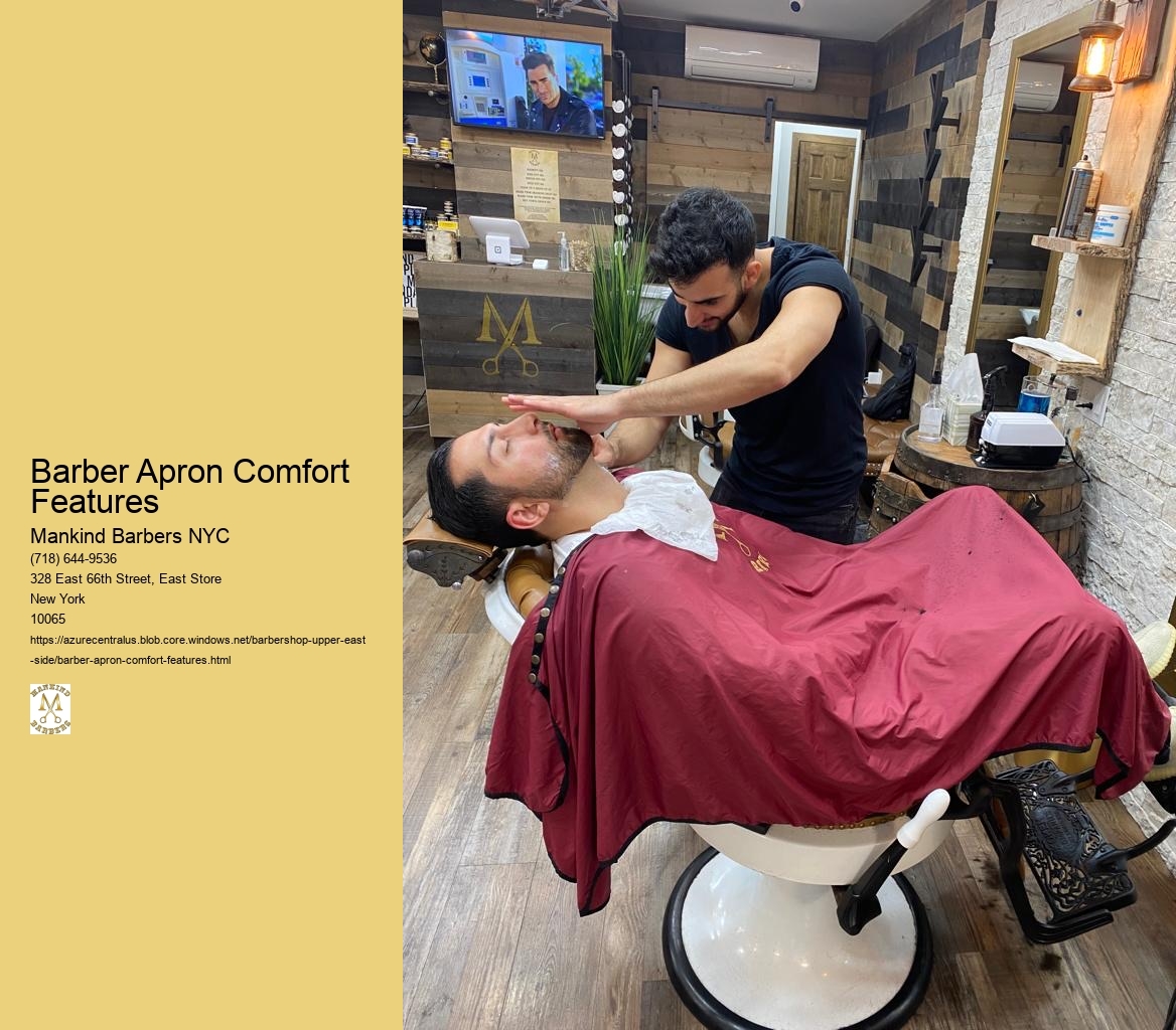 Can the apron accommodate various body types and sizes, ensuring a comfortable fit for all barbers?