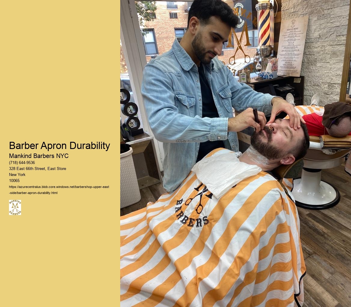 How do different cleaning methods affect the durability of barber aprons?