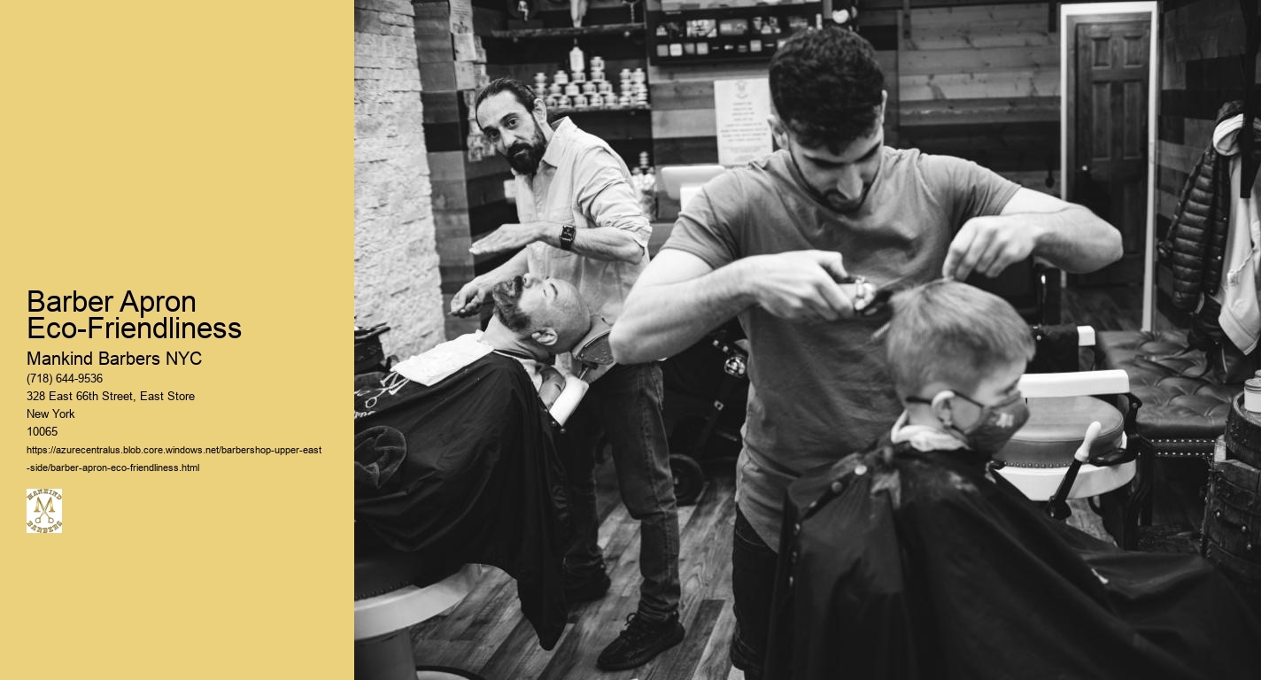 How does the eco-friendly barber apron support ethical and fair labor practices in its production?