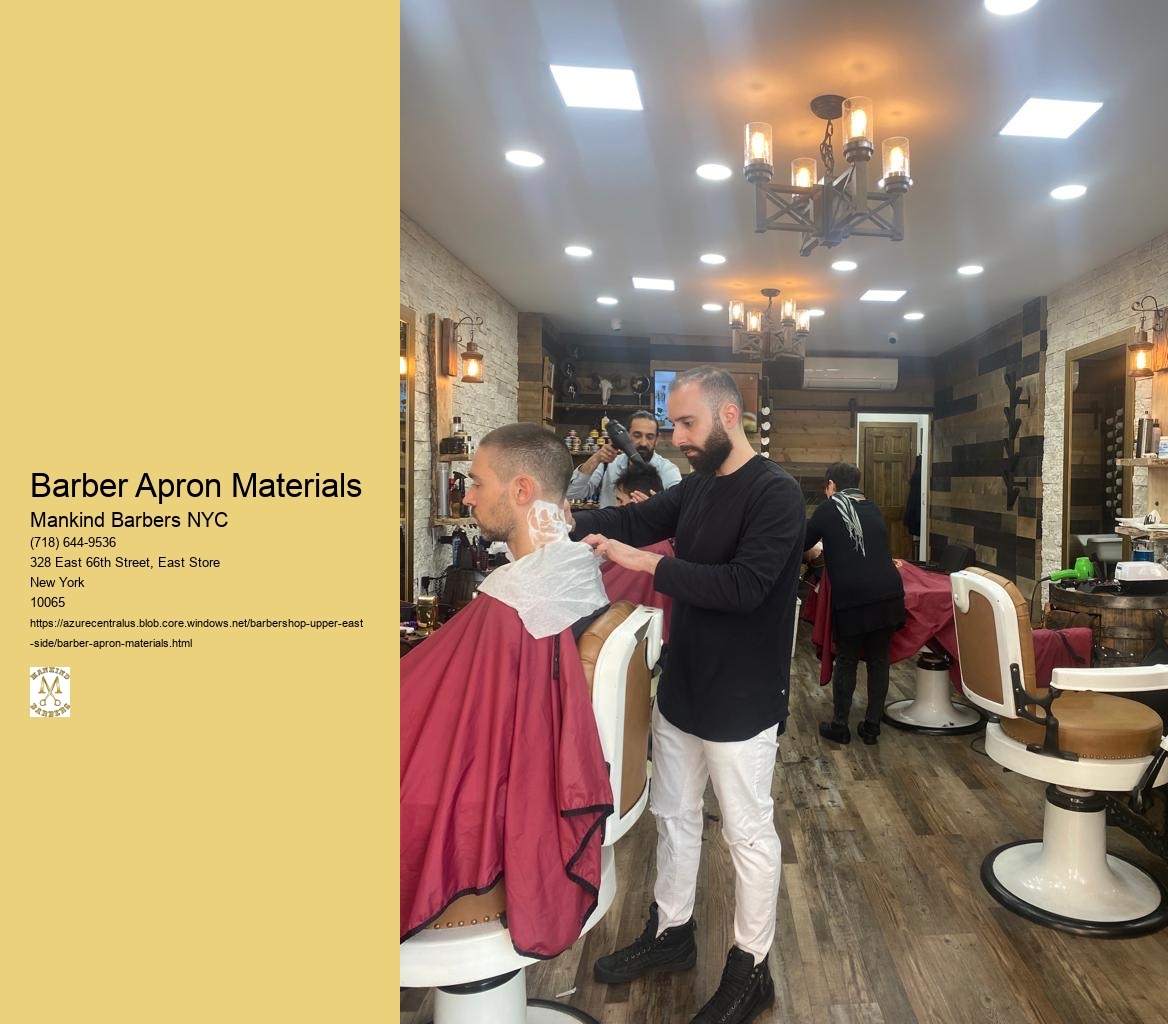 How do the different materials used in barber aprons affect their cost and overall value for barbers and salon professionals?