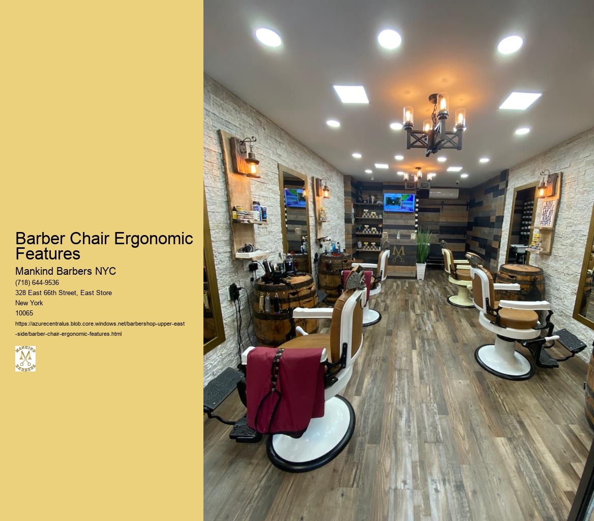 How do adjustable headrests and footrests on a barber chair enhance the overall ergonomic experience for both the client and the barber?