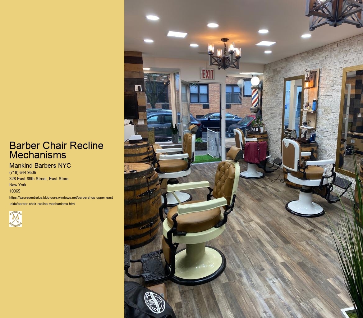 What safety features should be considered when choosing a barber chair with a recline mechanism?