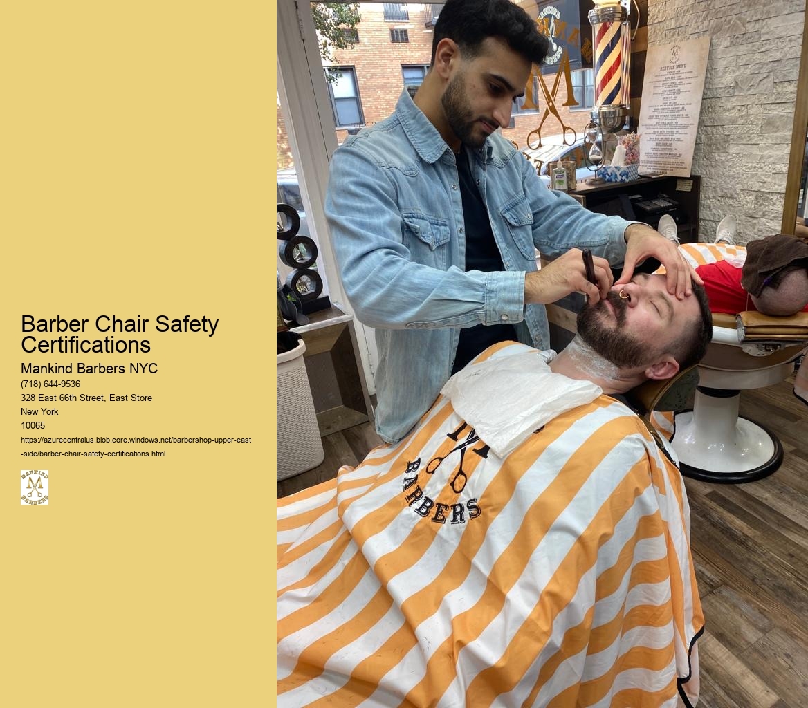 Are there any industry standards or regulations that dictate the safety features and certifications for barber chairs?