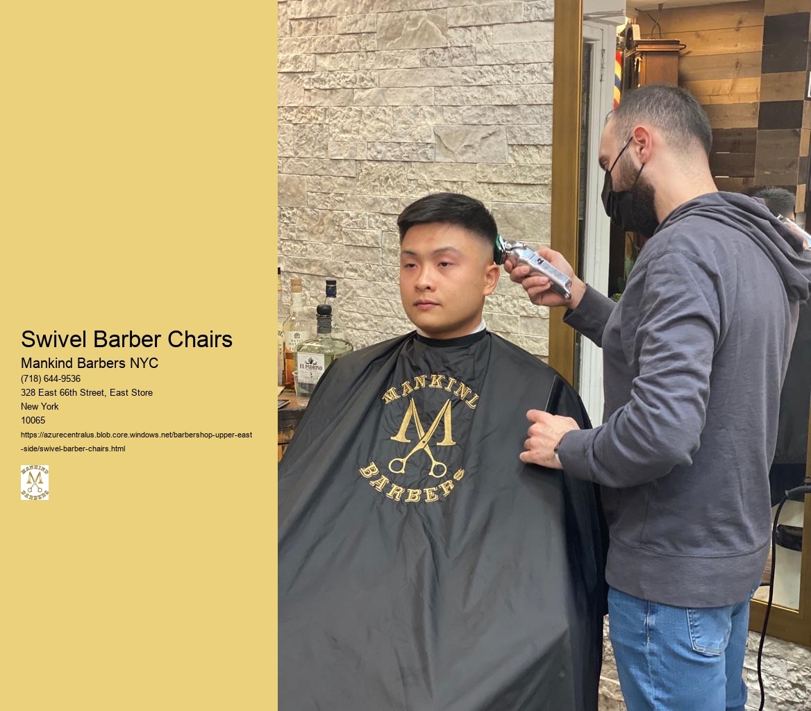 How do swivel barber chairs contribute to creating a stylish and professional ambiance in a modern barbershop or salon setting?