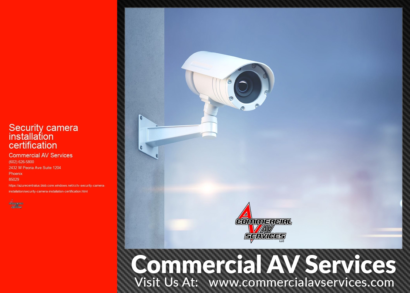What certifications are available for individuals looking to specialize in the installation of high-definition or 4K security cameras?