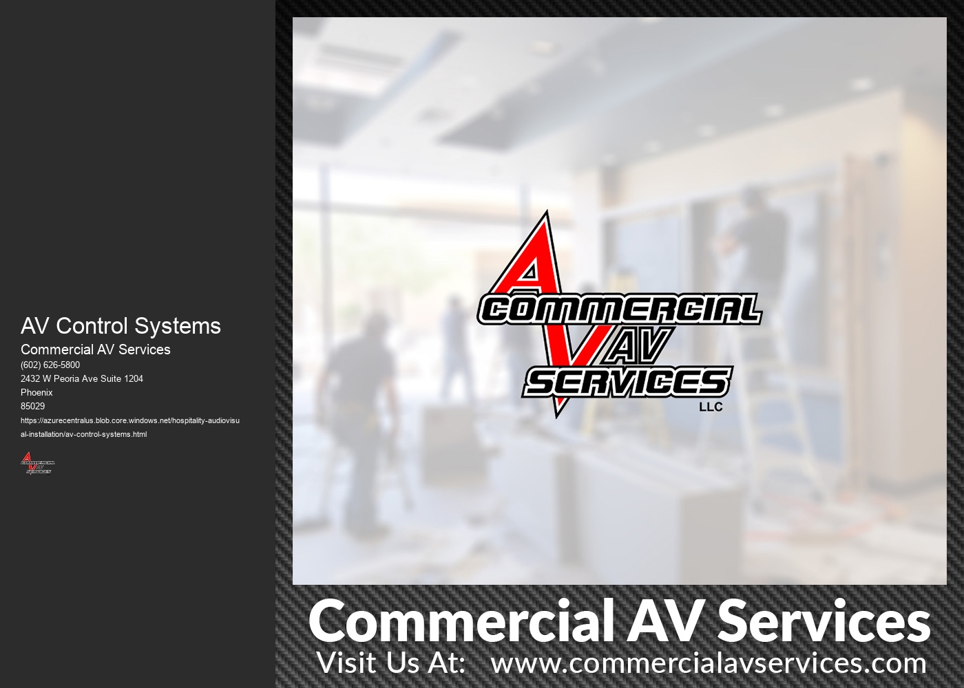 What are the benefits of using an AV control system in a commercial setting?
