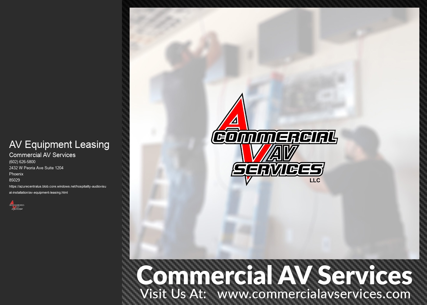 Are there any specific requirements or qualifications for leasing AV equipment?