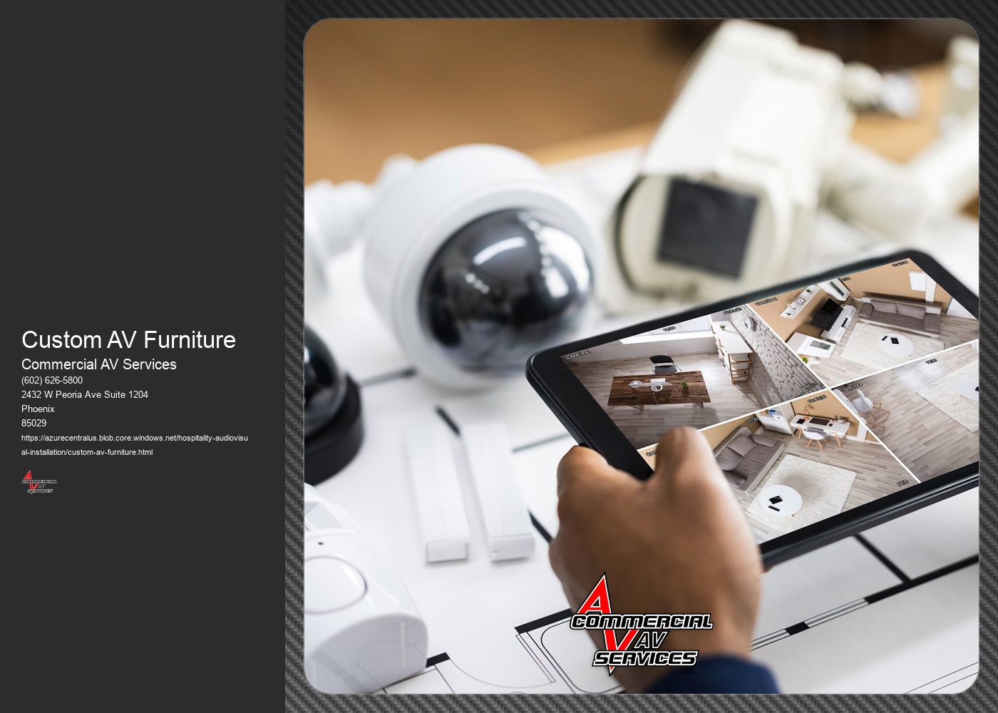 How does the customization process work for custom AV furniture, from initial design consultation to final installation?