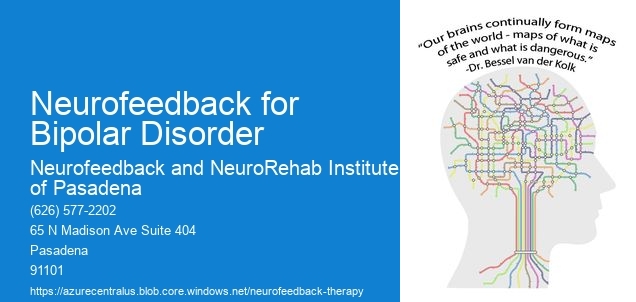 Are there any specific brainwave patterns that neurofeedback aims to regulate in individuals with bipolar disorder?
