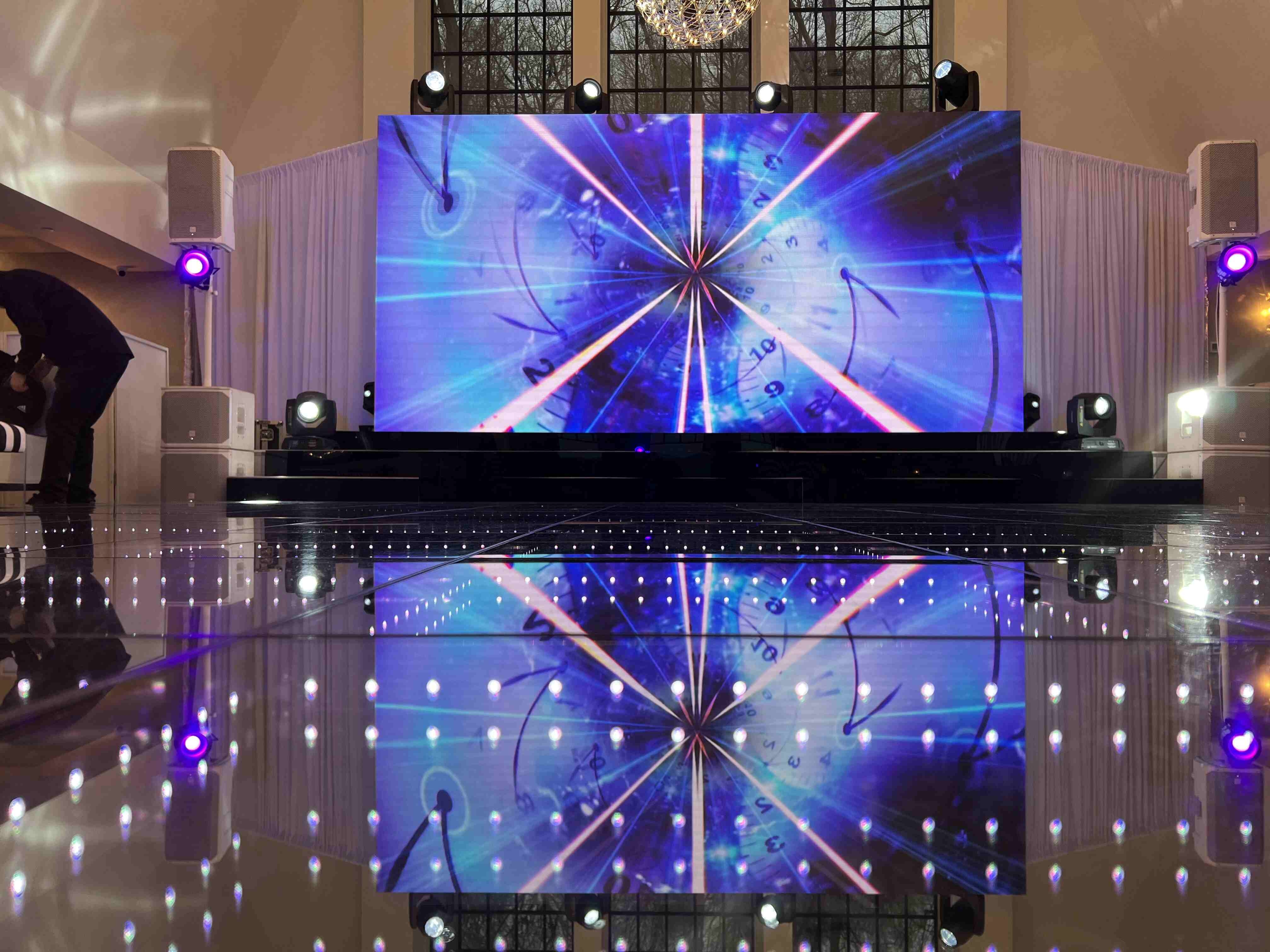 What are the key factors to consider when choosing between different pixel densities for LED panels in a video wall setup?