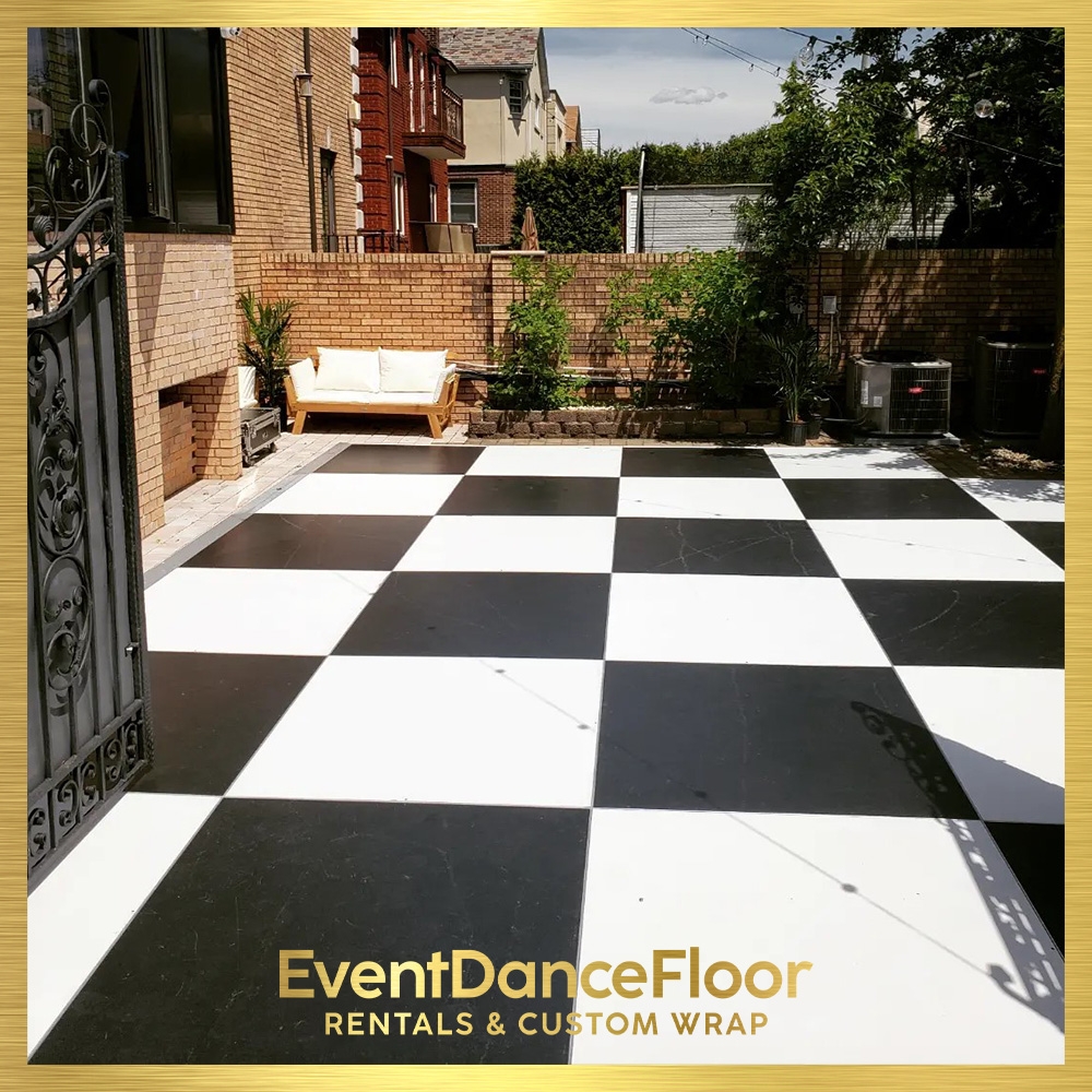 Can a diamond vinyl dance floor be used for outdoor events?