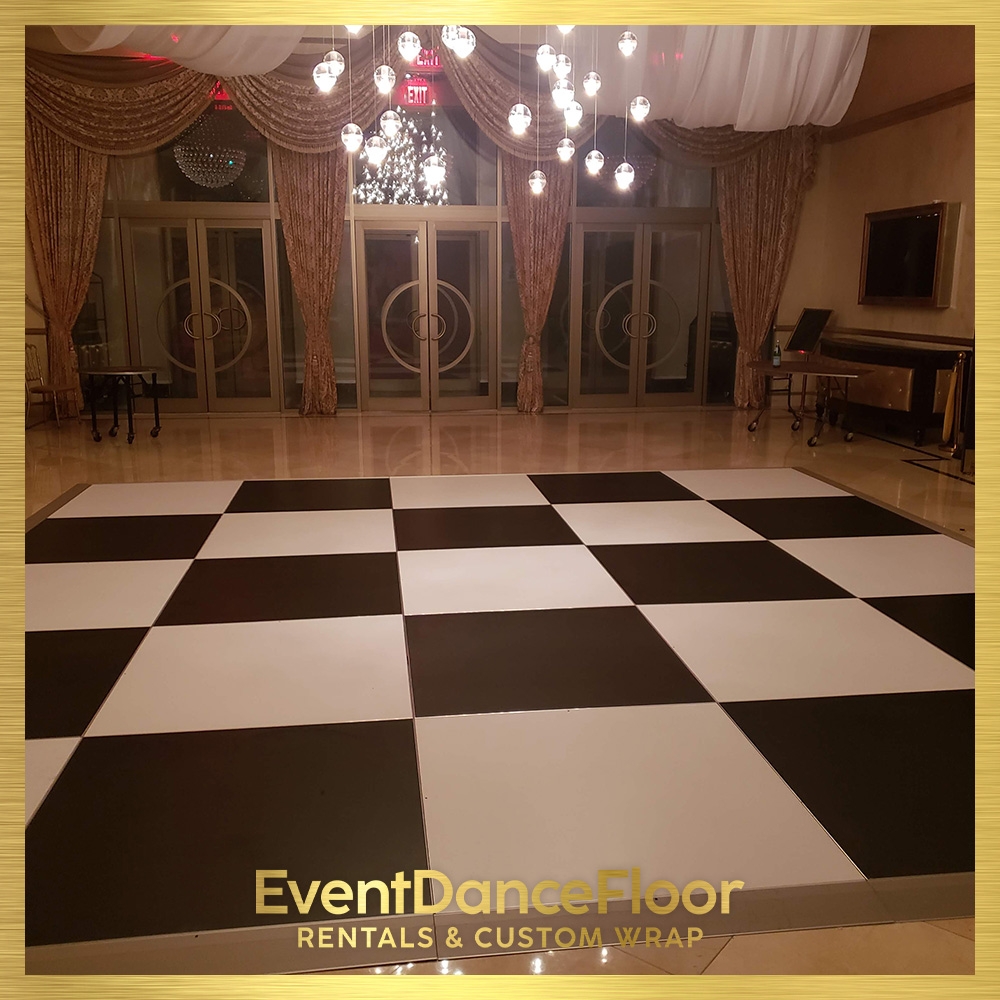 Does the metallic luster vinyl dance floor come in different colors and sizes?