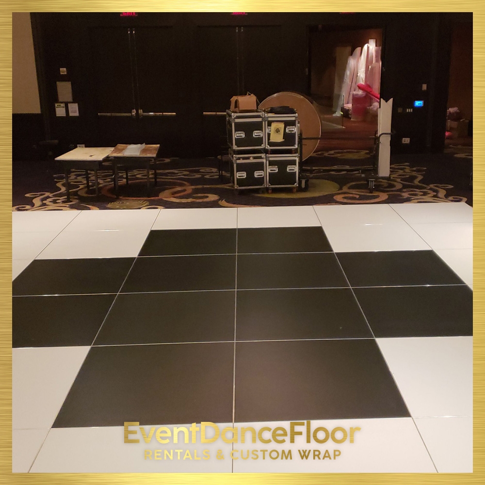 Can the Nebula Vinyl Dance Floor be customized with a specific design or logo?